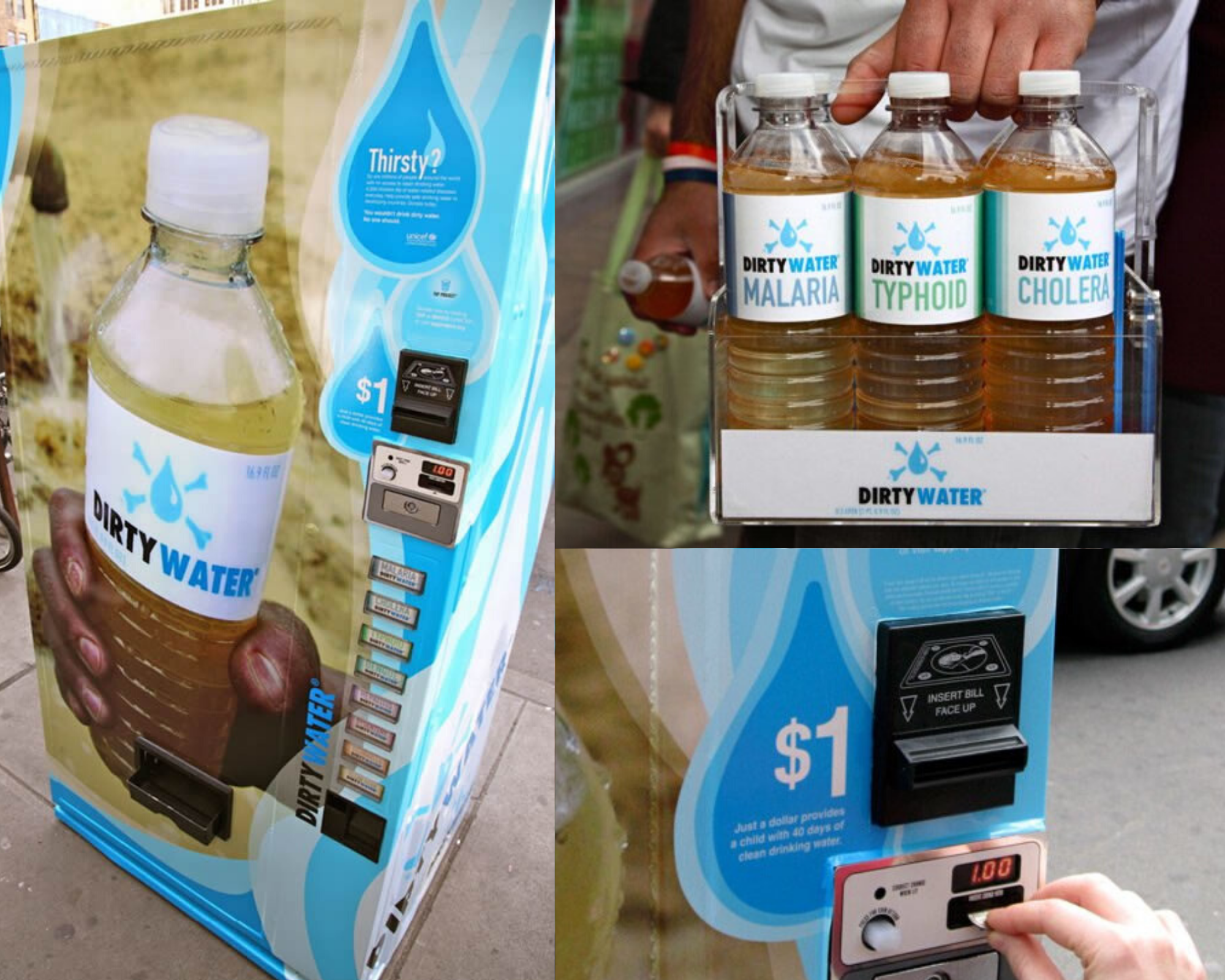 UNICEF's dirty water vending machines is one of the most successful guerrilla marketing campaigns