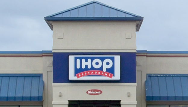 Las Vegas, Nevada, USA. 11th June, 2018. The sign for an IHOP restaurant is  seen in Las Vegas. The International House of Pancakes created a marketing  campaign suggesting it was going to